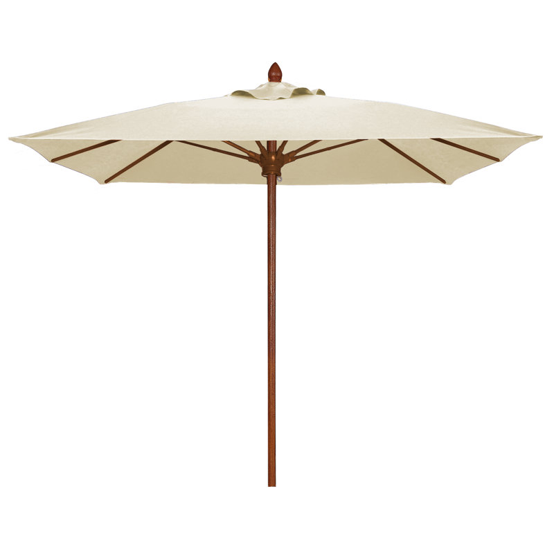 Parasol de marché carré 6 pi Prestige, Teck, Sunbrella® naturel
