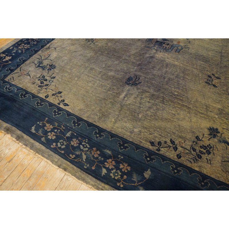 Antique Peking Room Size Wool Blue, Gray Rug
