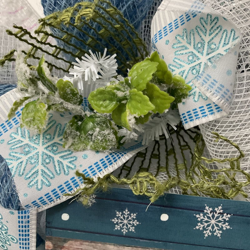 Couronne d'hiver «Let It Snow Country Snowman»