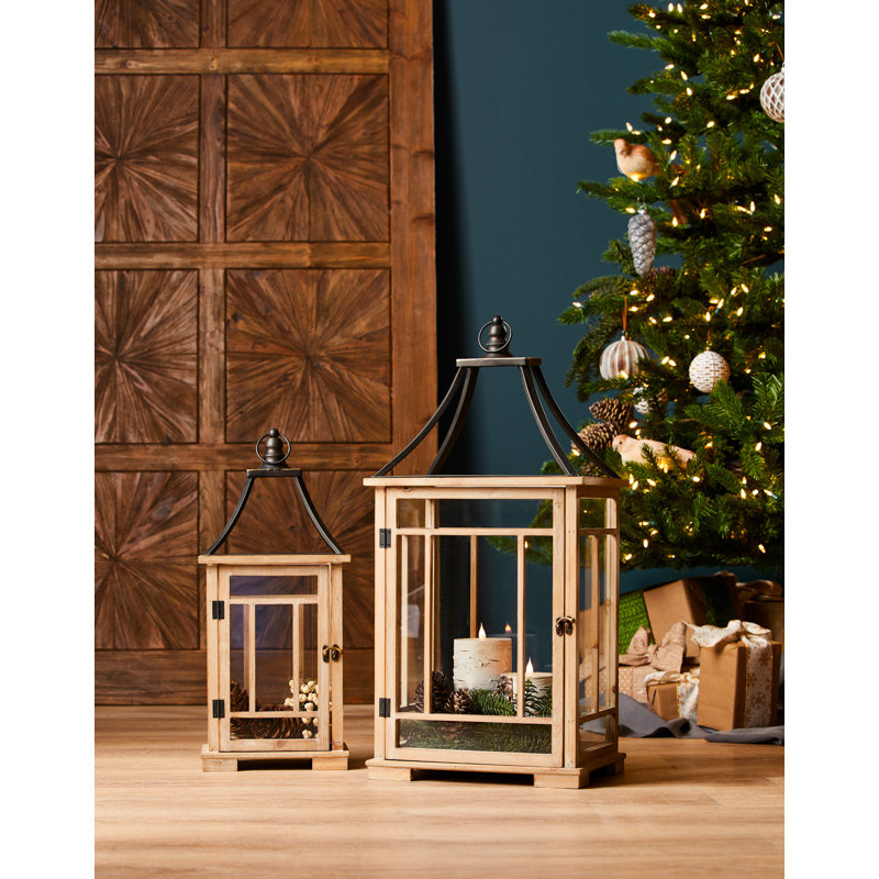 31'' H Wood Lantern