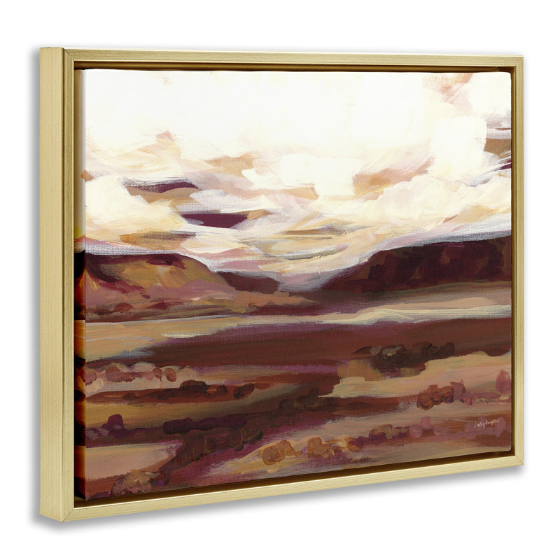 «Canyon Mesa», paysage encadré par Haley Knighten, Cadre flottant métallique doré, H 25 po x l 31 po