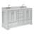 61'' Double Bathroom Vanity with Carrara Marble Top-93359415