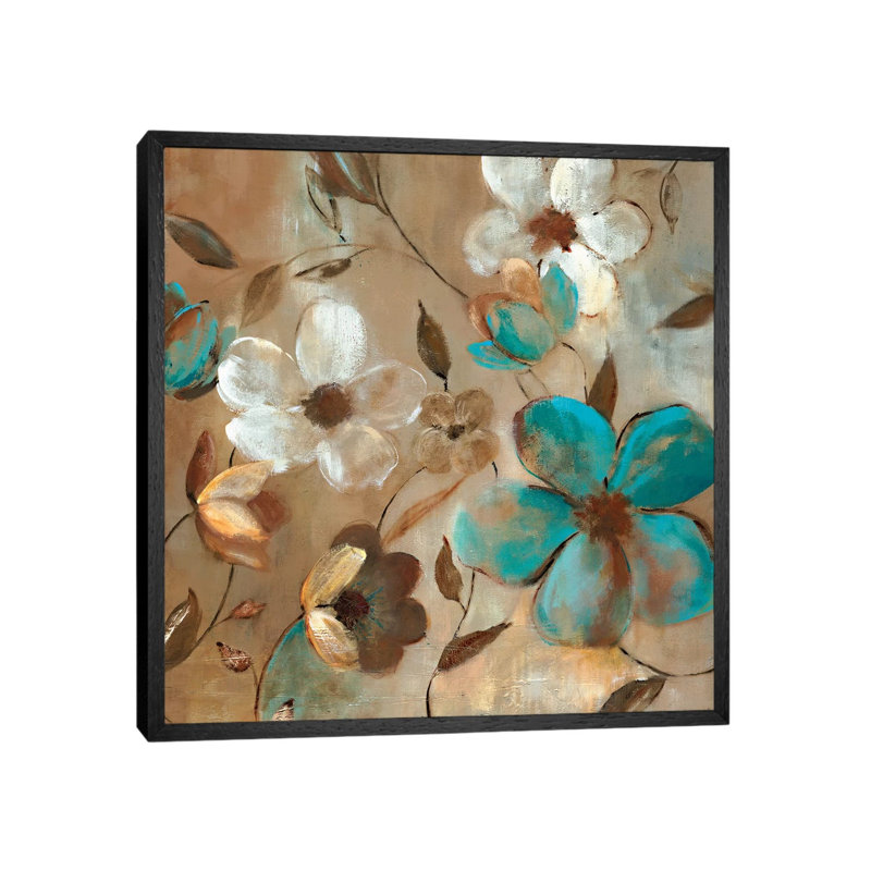 Garden Glow I by Carol Robinson - Painting on Canvas, Black Framed, 45.72 cm H x 45.72 cm W