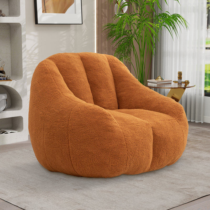 Fauteuil à billes, fauteuil de plancher moderne, Peluche jaune