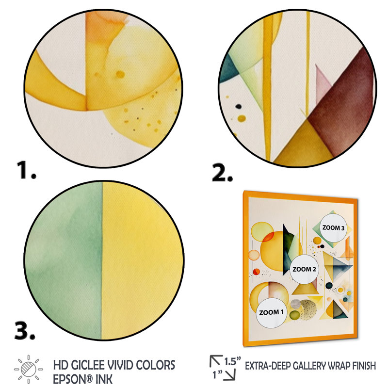" Yellow Multi Shape Abstract I "