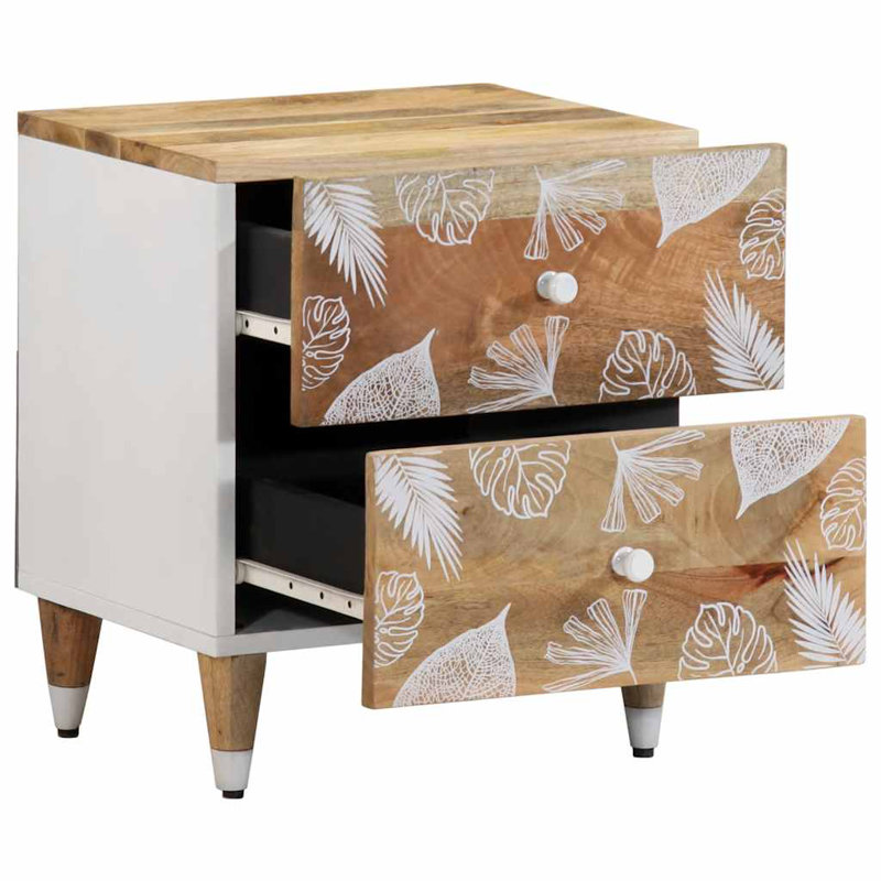 40 cm W Solid Wood Bedside Table