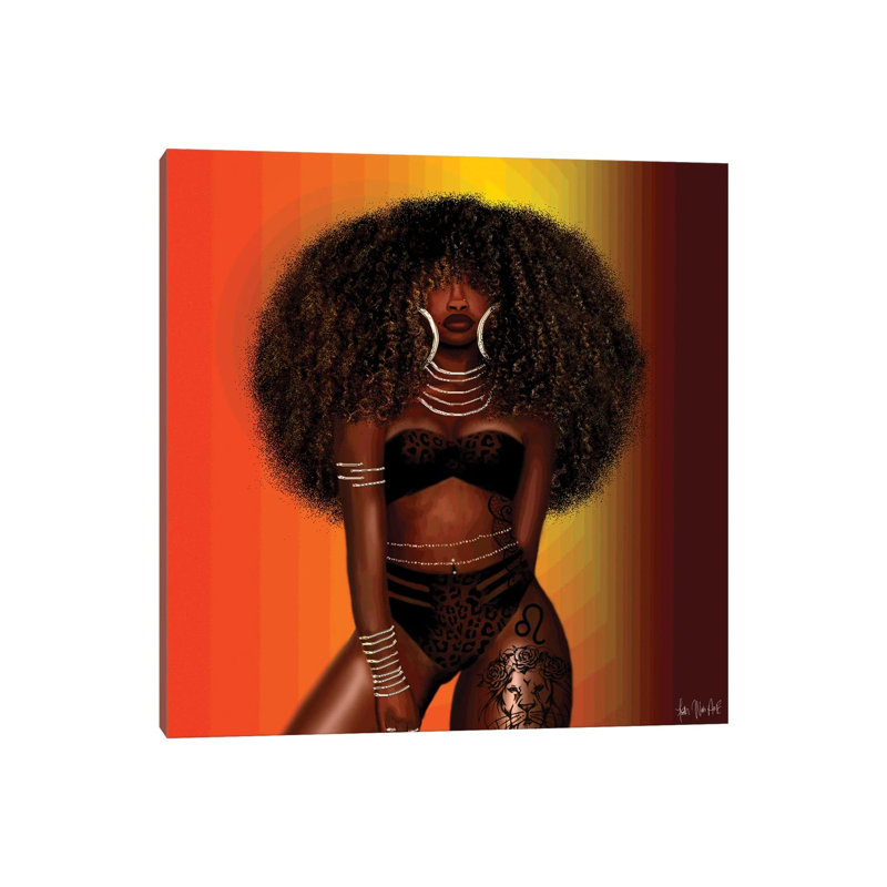 Leo 1 Piece Wrapped Canvas Wall Art, 45.72 cm H x 45.72 cm W x 3.175 cm D