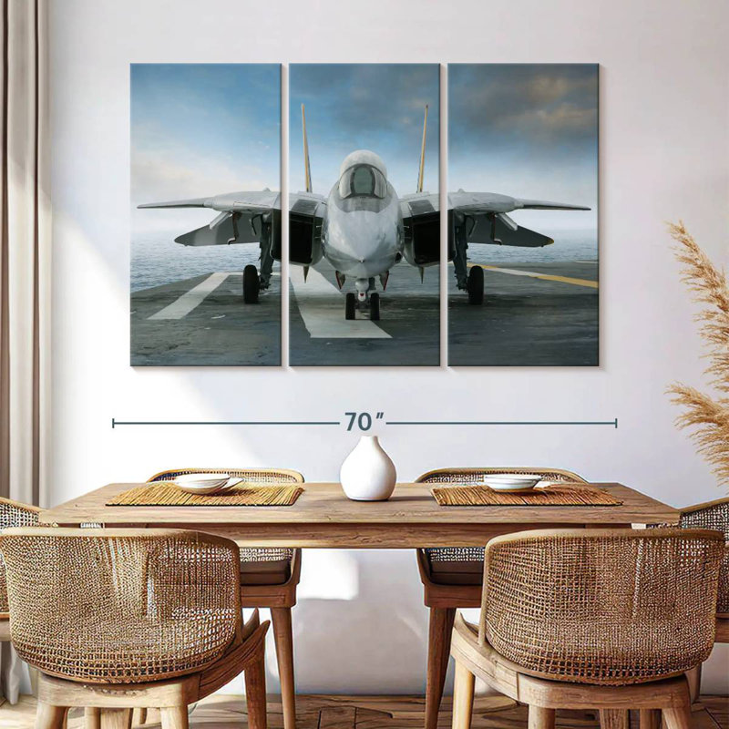 Mait Parked Fighter Jet, 42" H x 65" W