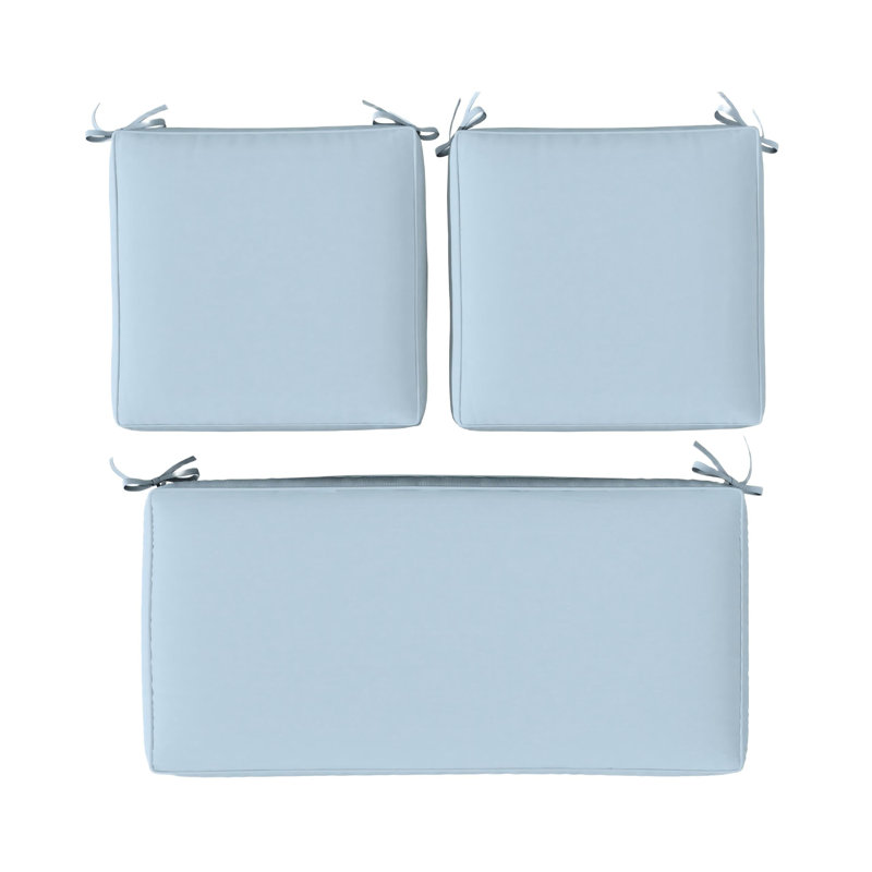 Outdoor Seat Cushions 3” Replacement Cushions Set, Light Blue
