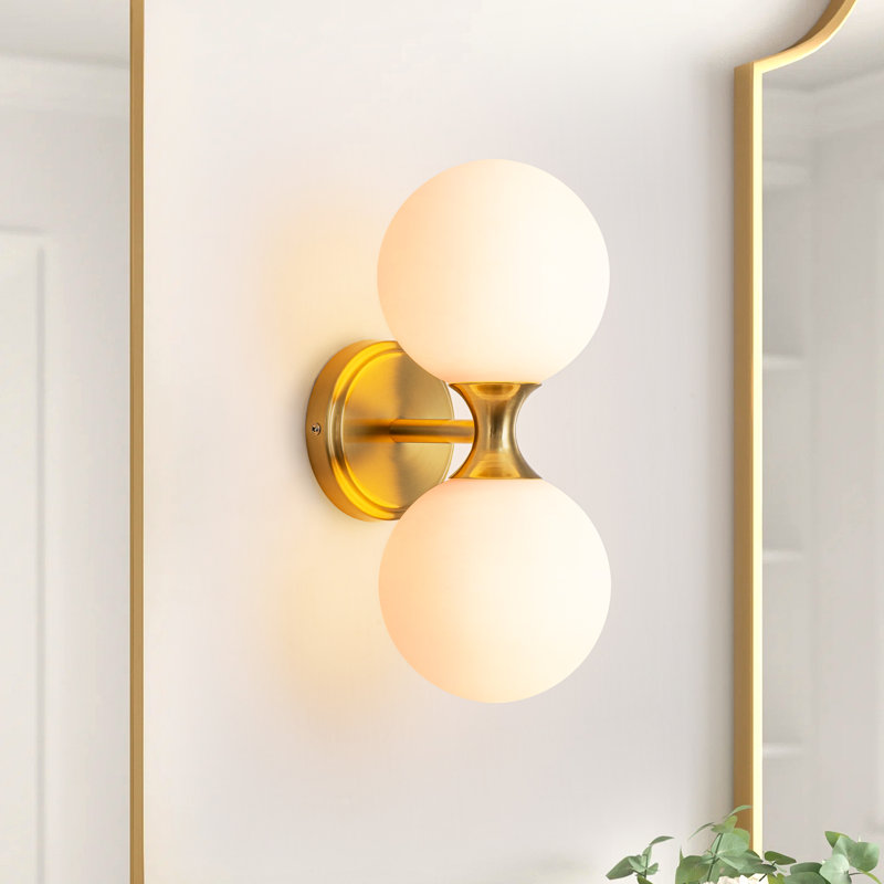 Stauton 2 - Light Dimmable Glass Globe Wall Light