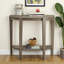 Console demi-lune en bois avec plancher-228656439