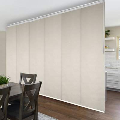6-Panel Single Rail Blackout Panel Track Extendable 70"-130"W x 94"H, Panel width 23.5"