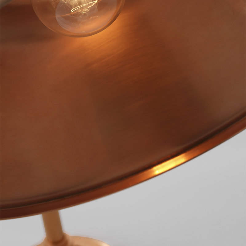 Thomas O'Brien, "Academy 26" Angled Flynn Barn Light in Soft Copper with 16" Bowers Shade, 24'' H x 12.5'' W x 26'' D