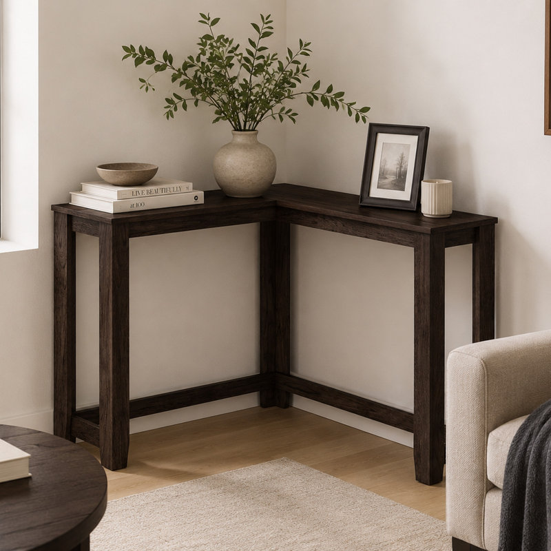 35.5'' Console Table, Dark Brown