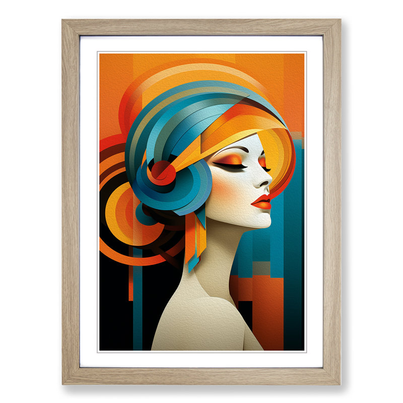 Single Picture Frame Wall Art, 34cm H x 25cm W, Oak Framed