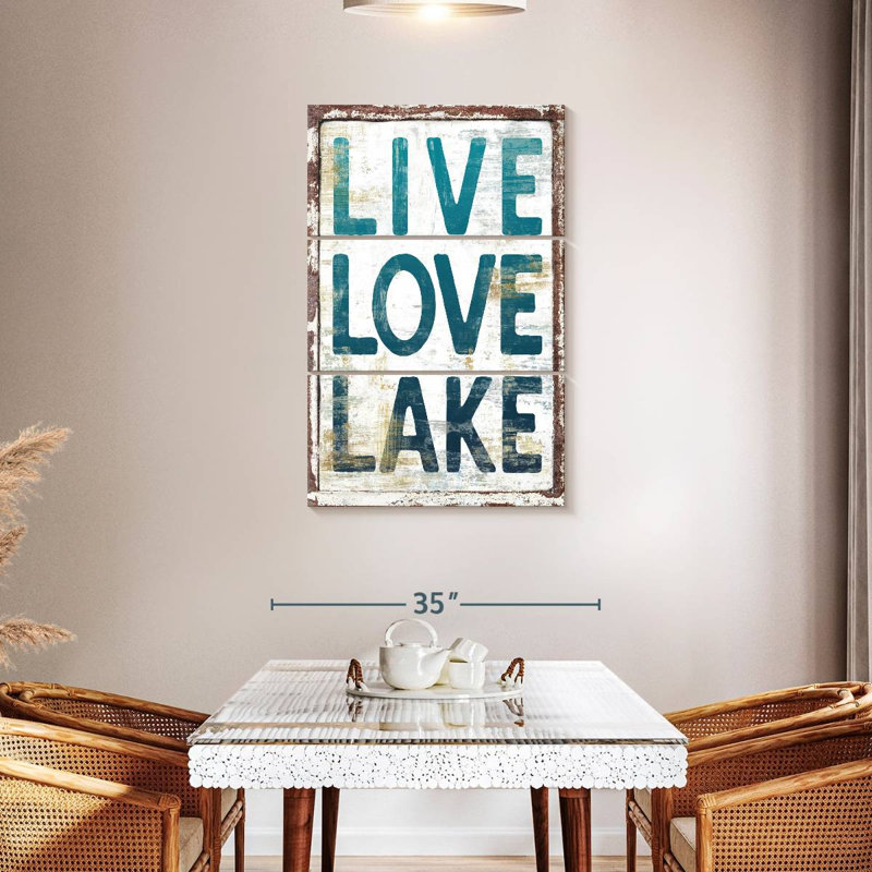 Tergel Live Love Lake, typographie, H 45 po x l 28 po