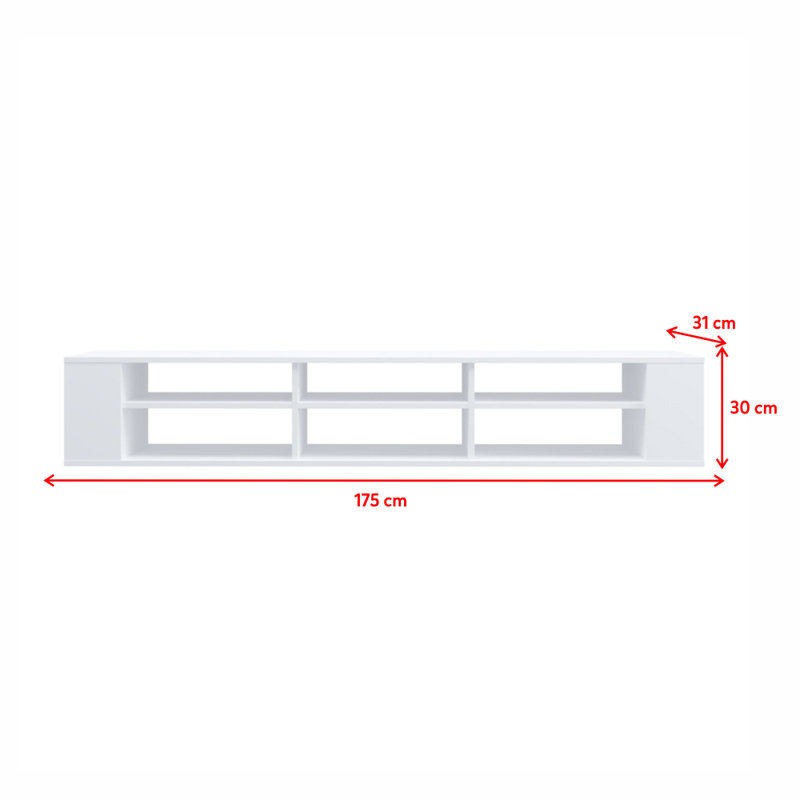 Poillucci TV Stand for TVs up to 75", White