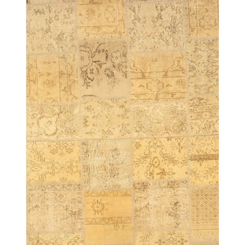 Tapis oriental rouille noué à la main de conception unique 5 pi 11 po x 8 pi 10 po Nastassia
