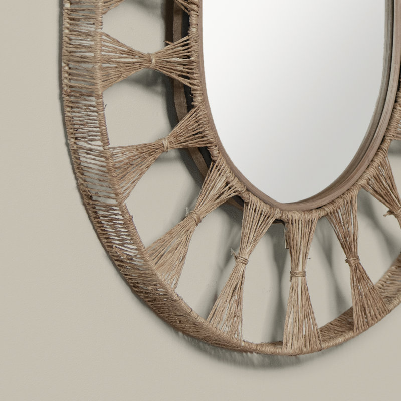 Ojai Oval Jute Beveled Wall Mirror