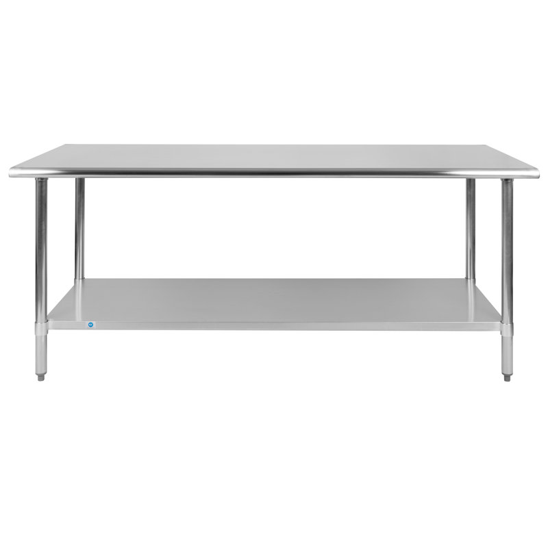 Stainless Steel 72" Professional Grade Work Table with Adjustable Undershelf