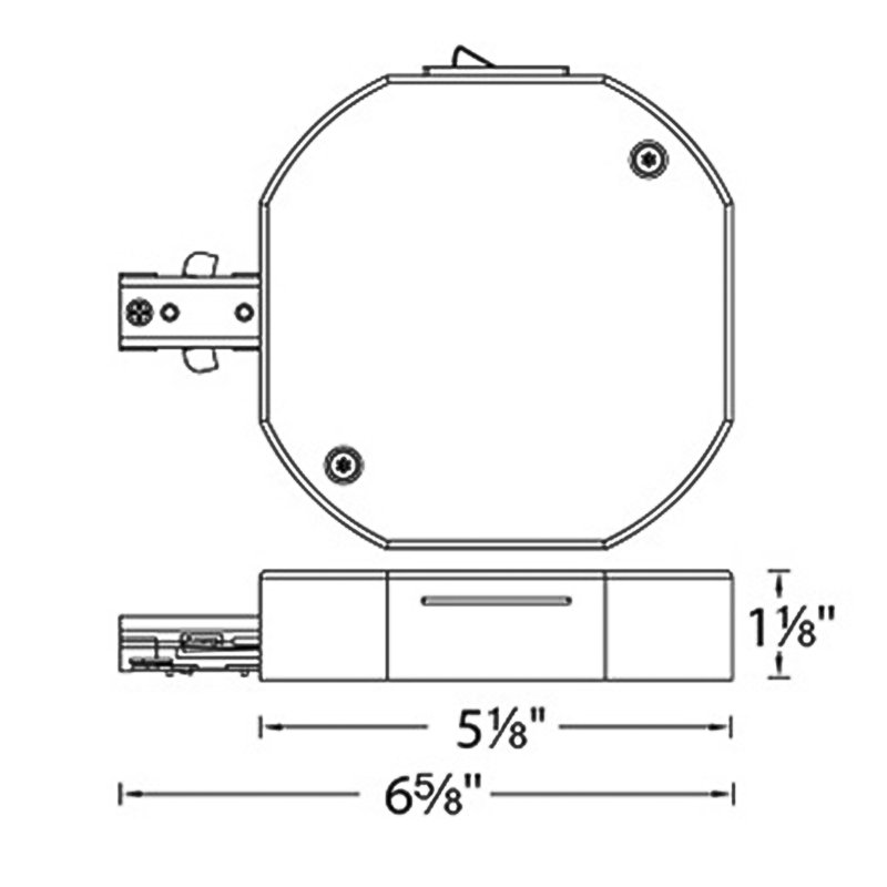 Limiteur de courant de voie avec extrémité en direct pour circuit simple H, 1A, Nickel brossé