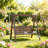 Poolside Swing,Backyard Swing,Porch Swing,Outdoor Swing with Small Table