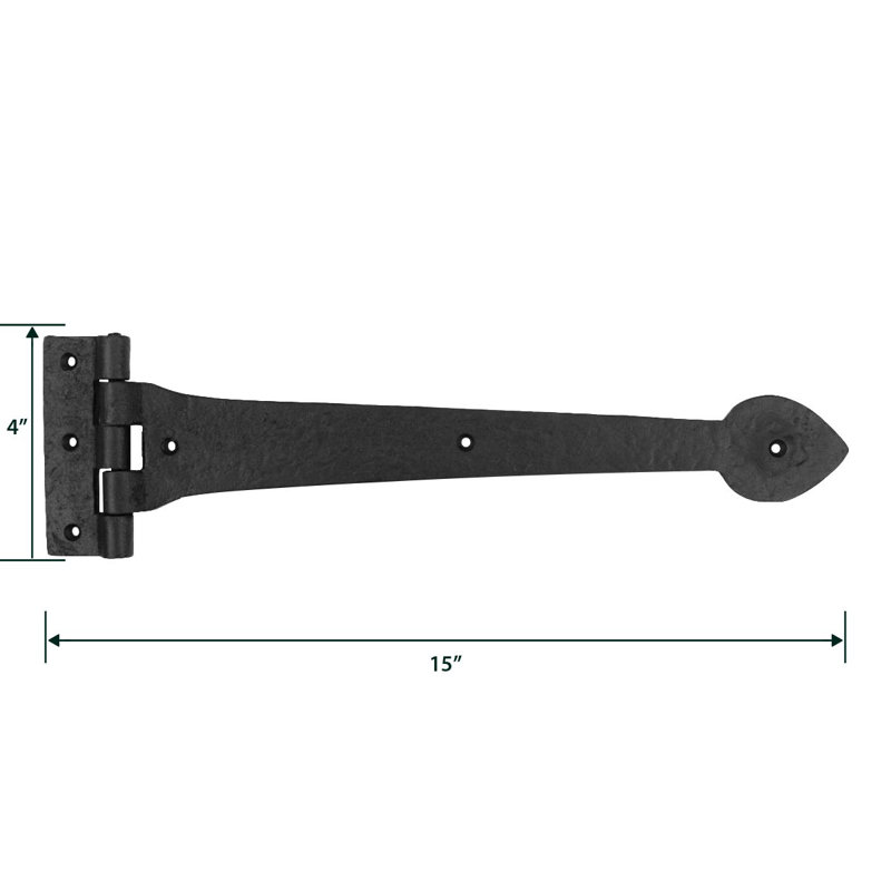 Charnières de porte à sangle H 4 po x l 1 po
