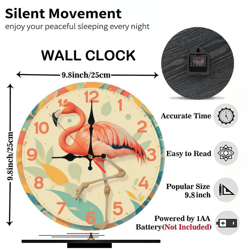 Horloge murale Flamingo