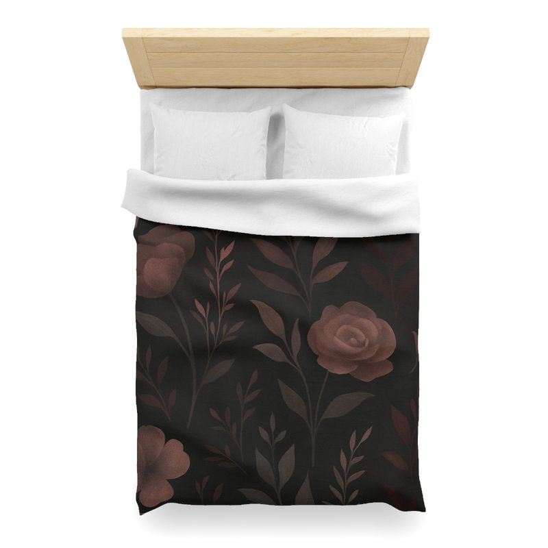 Microfiber Duvet Cover Boho Style, Design 67, Twin XL Duvet Cover, White
