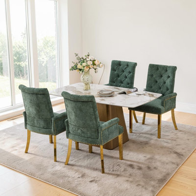 Chaises de salle à manger rembourrées Seita