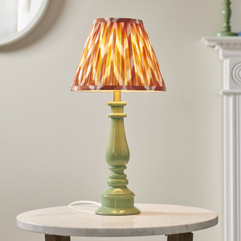 Myrtle Table Lamp, Apricot Orange, 52cm H x 25cm W x 25cm D