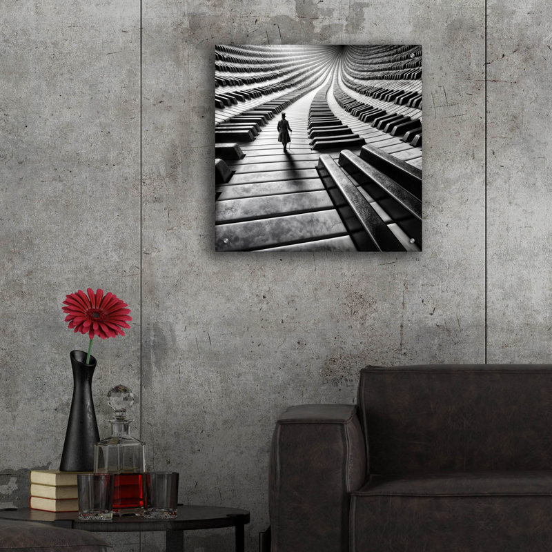 «Musical Steps 1» par Rey Klimt, art mural en verre acrylique, H 24 po x l 24 po x P 0,2 po