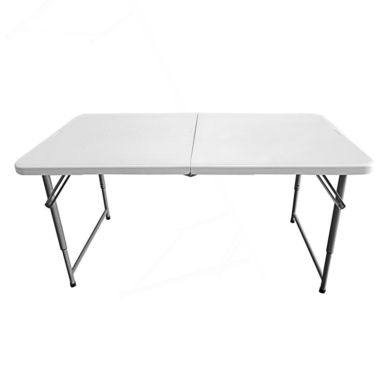Table pliante moderne en granite à hauteur ajustable 4 pi avec poignée facile à transporter