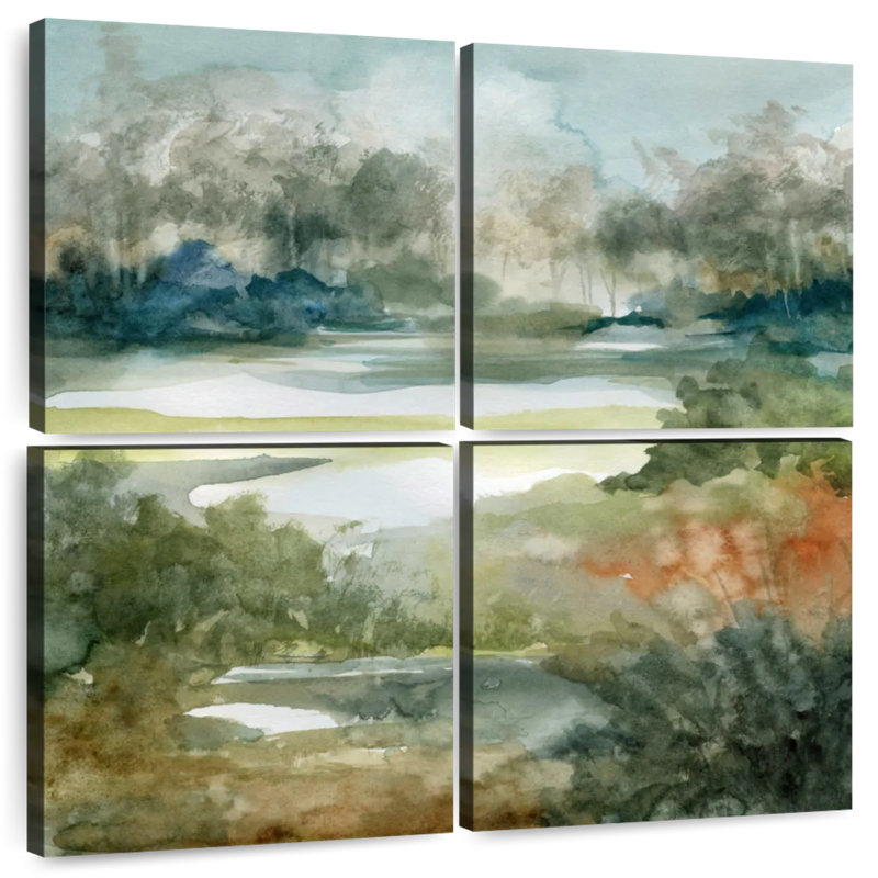 Avery Calm Converging Streams, 26" H x 26" W