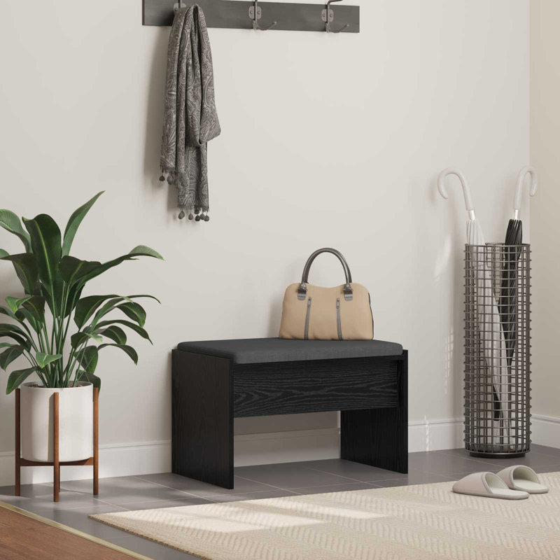 Bench, 40cm H x 63cm W x 38cm D, Black Oak