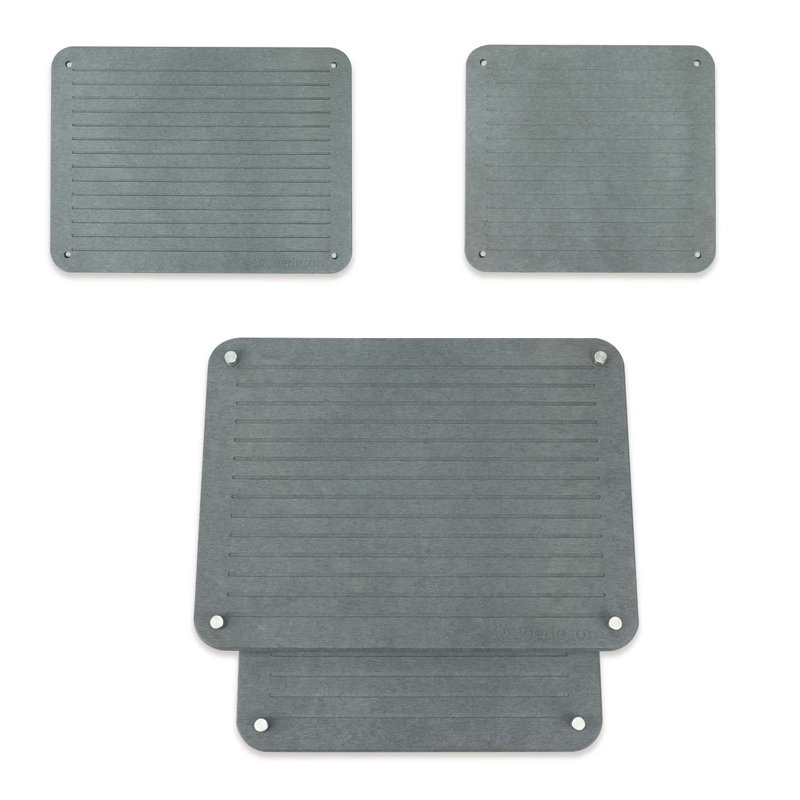2-Pack Diatomaceous Stone Dish Drying Mat, Multi-Purpose Stone Drying Mat For Kitchen Counter, Dark Gray