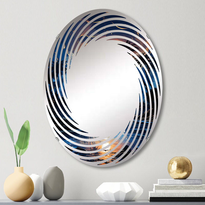 Miroir mural Sapphire Solitude Palms by the Shore, 29,5 po x 19,6 po