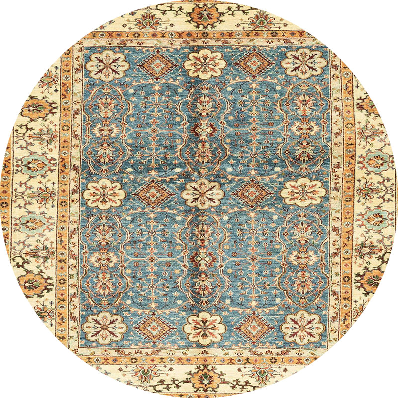 Abstract Indoor Rug, Round 7'