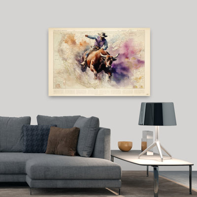 Contemporary Art Vintage Bull Art