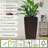 Indoor/Outdoor Modern Faux Rattan Design Square Planter, 22.6 inch Plastic Large Planter with Automatic Watering System for Home and Garden (, 22.6 inch - 2 Pack)-1502158817