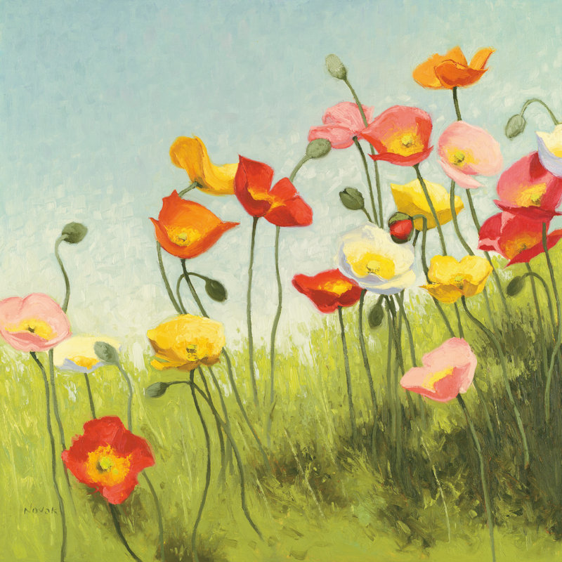Meadow Suite I by Shirley Novak - Wrapped Canvas Painting, 30cm H x 30cm W