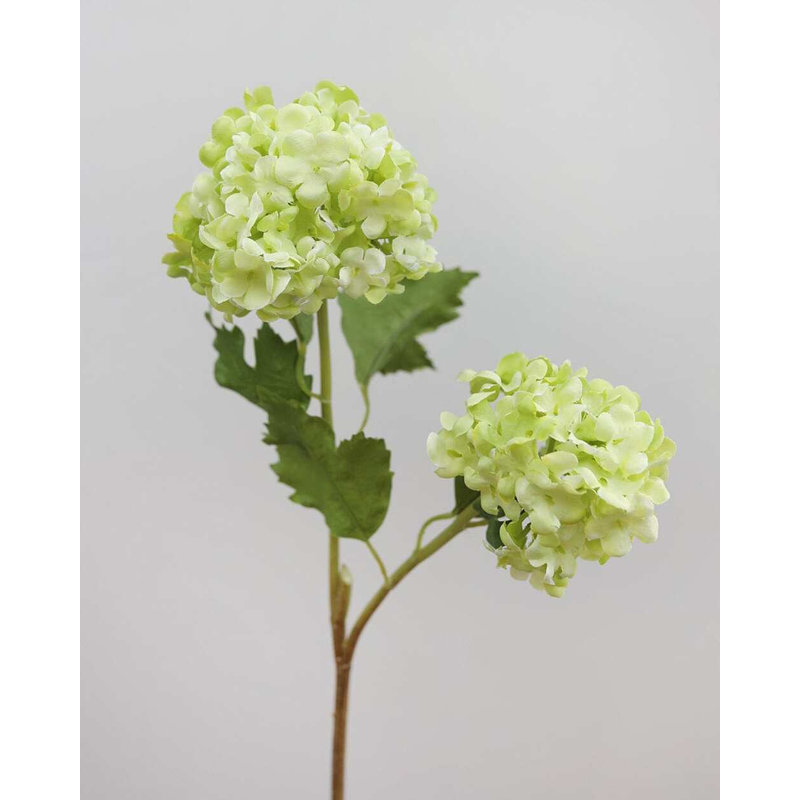 White Faux Snowball 21.5", Green