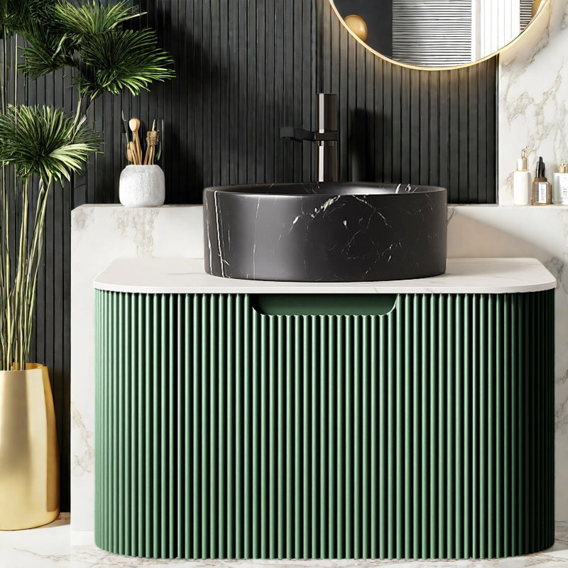 Meuble-lavabo moderne (avec meuble-lavabo et lavabo) avec rangement