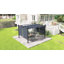 Outsunny 4 x 3 m Garden Pergola with Roll-Up Sides, Dark Grey
