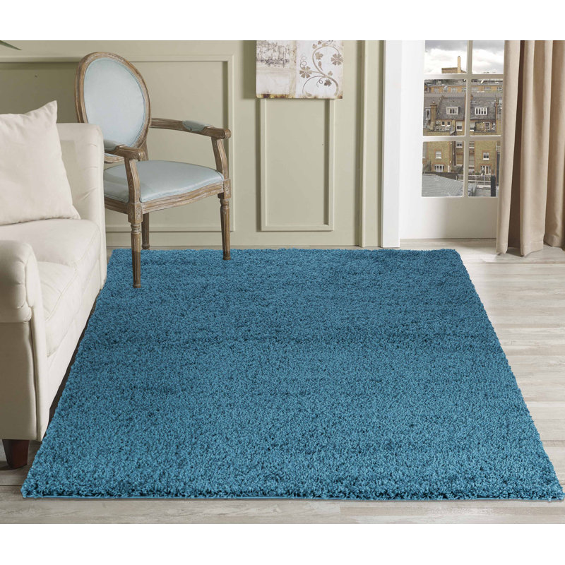 Esterly Solid Colour Shag Area Rug, Rectangle 120 x 170cm