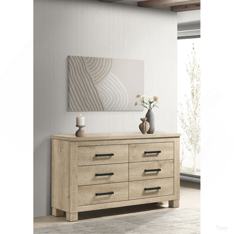 Commode de chambre 6 tiroirs Sansome
