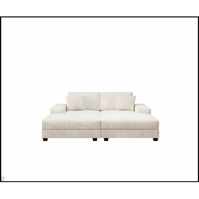 Fauteuil convertible polyvalent avec revêtement en velours côtelé moelleux pour un confort et un style maximum, parfait pour tout espace de vie