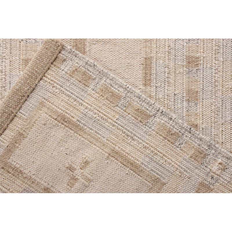 Scandinavian Wool Geometric Area Rug, Rectangle 9' x 12'