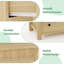 Commode 7 tiroirs avec design cannelé, commode en bois et meuble télé pour chambre à coucher