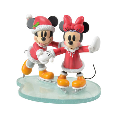 Enesco Disney Showcase Minnie Mouse and Mickey's Skating Date Figurine 6 Inch